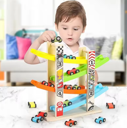 Circuit Éducatif Voiture Montessori en Bois