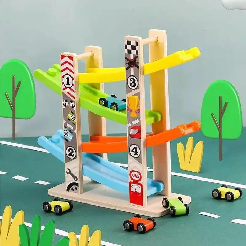 Circuit Éducatif Voiture Montessori en Bois