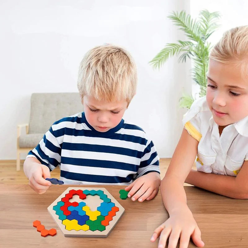 Tangram en bois – Puzzle éducatif Montessori