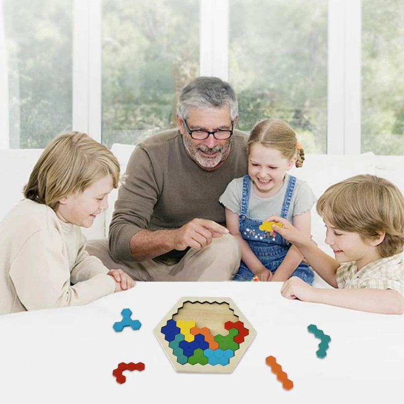 Tangram en bois – Puzzle éducatif Montessori