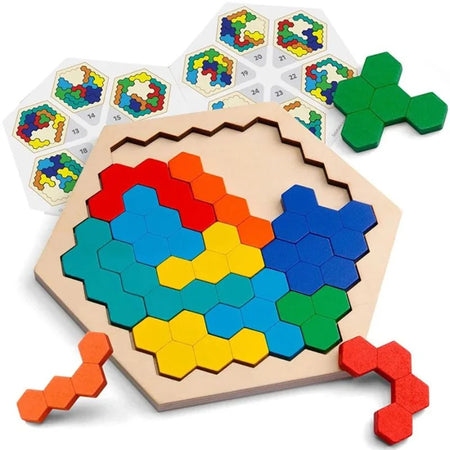 Tangram en bois – Puzzle éducatif Montessori